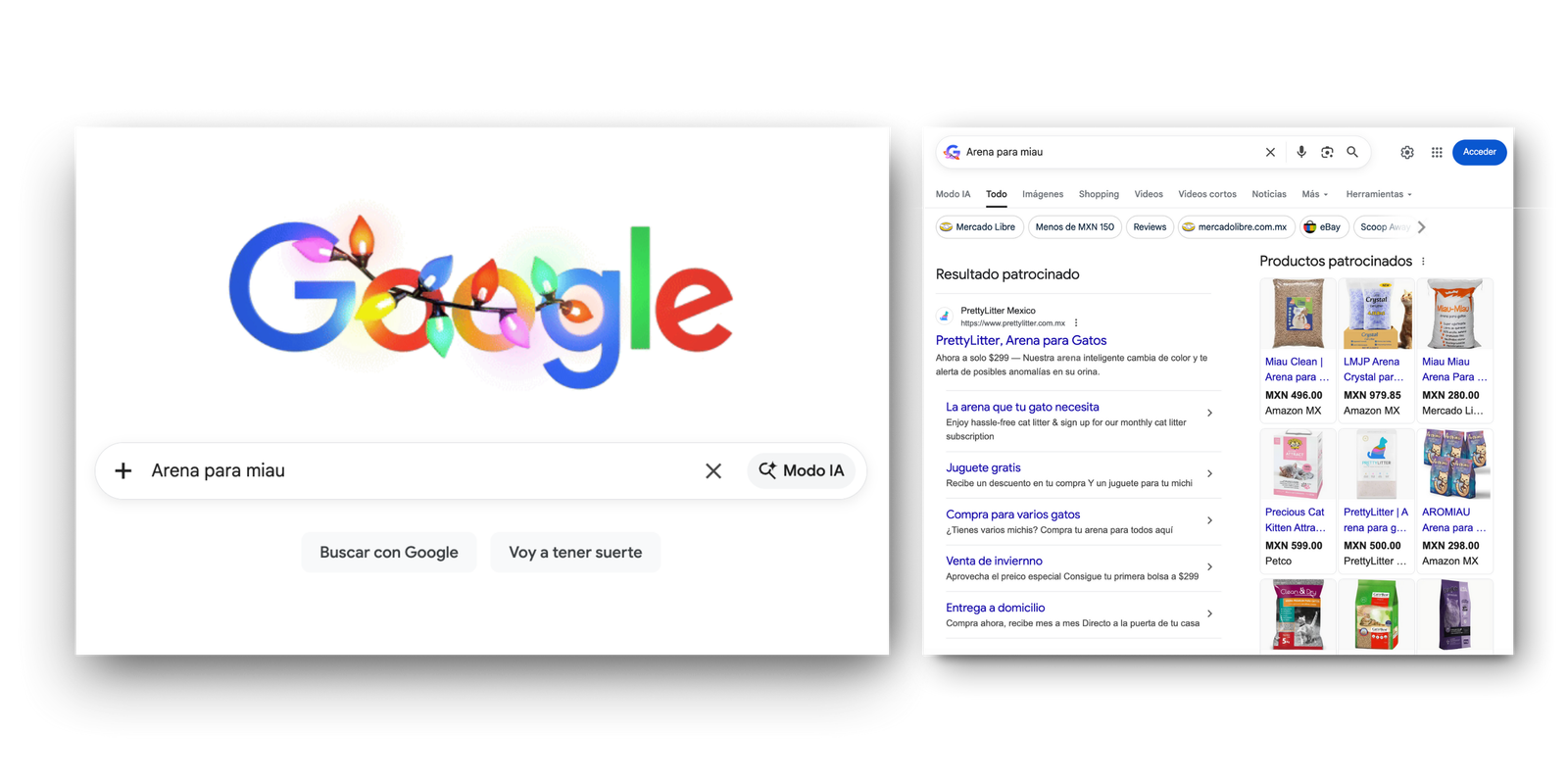 Esquema de campaña de Google Ads con estructura de relevancia entre keyword, anuncio y landing page